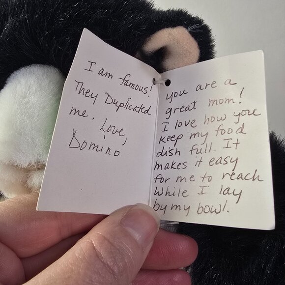 Incredible Petables Cat Plush Domino Fat Black White Tuxedo Kitten Stuffed VTG - Picture 4 of 14